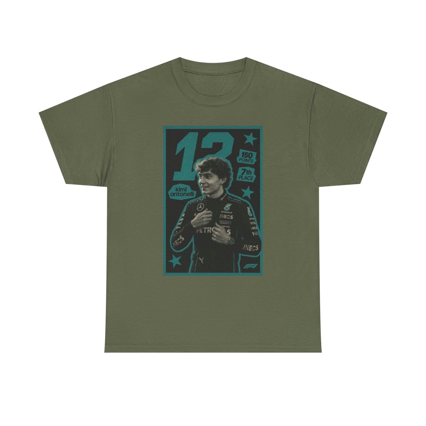 Kimi Antonelli Racing Driver Poster Tee | Motorsport Graphic Shirt