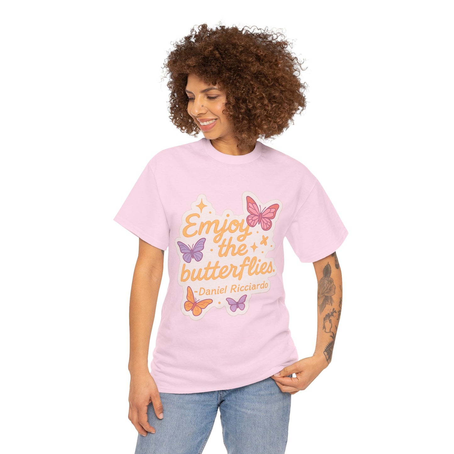 Enjoy the Butterflies T-Shirt | pastel butterflies, Daniel Ricciardo quote