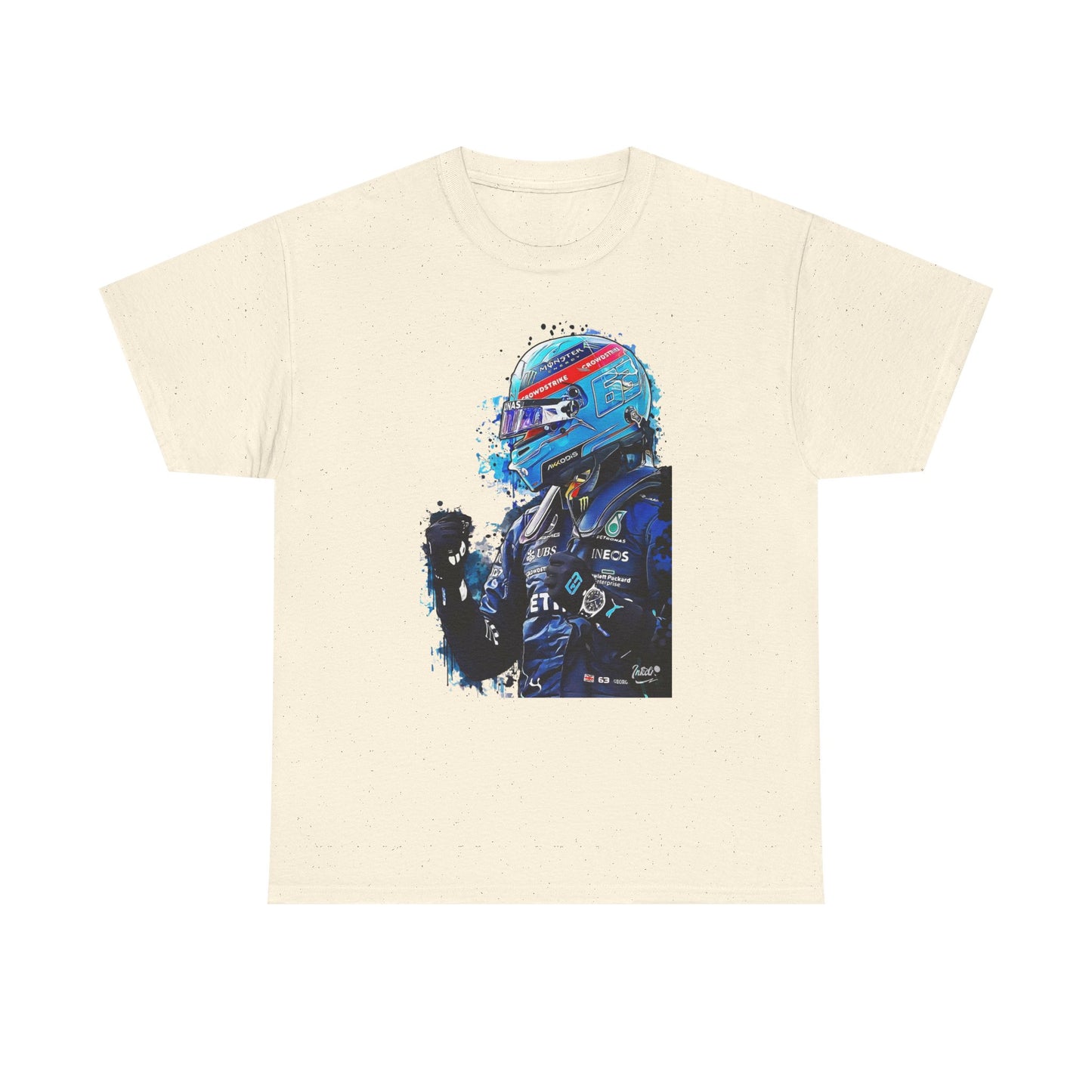 George Russell Race Helmet Driver illustration T-Shirt