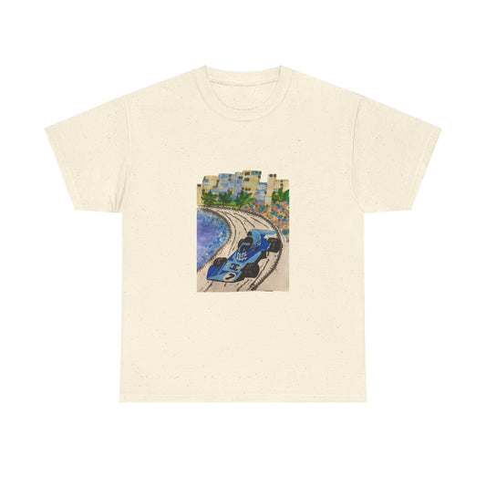 Retro Monaco F1 Tshirt | Vintage Beach Drive Illustration