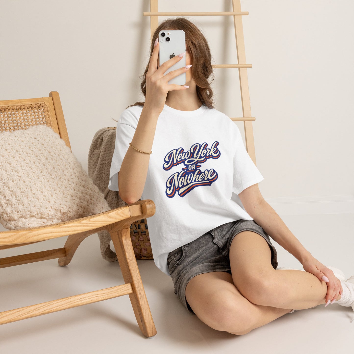 New York or Nowhere T-Shirt | Vintage Script NYC Tee