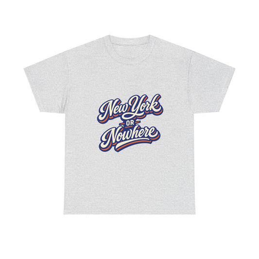 New York or Nowhere T-Shirt | Vintage Script NYC Tee