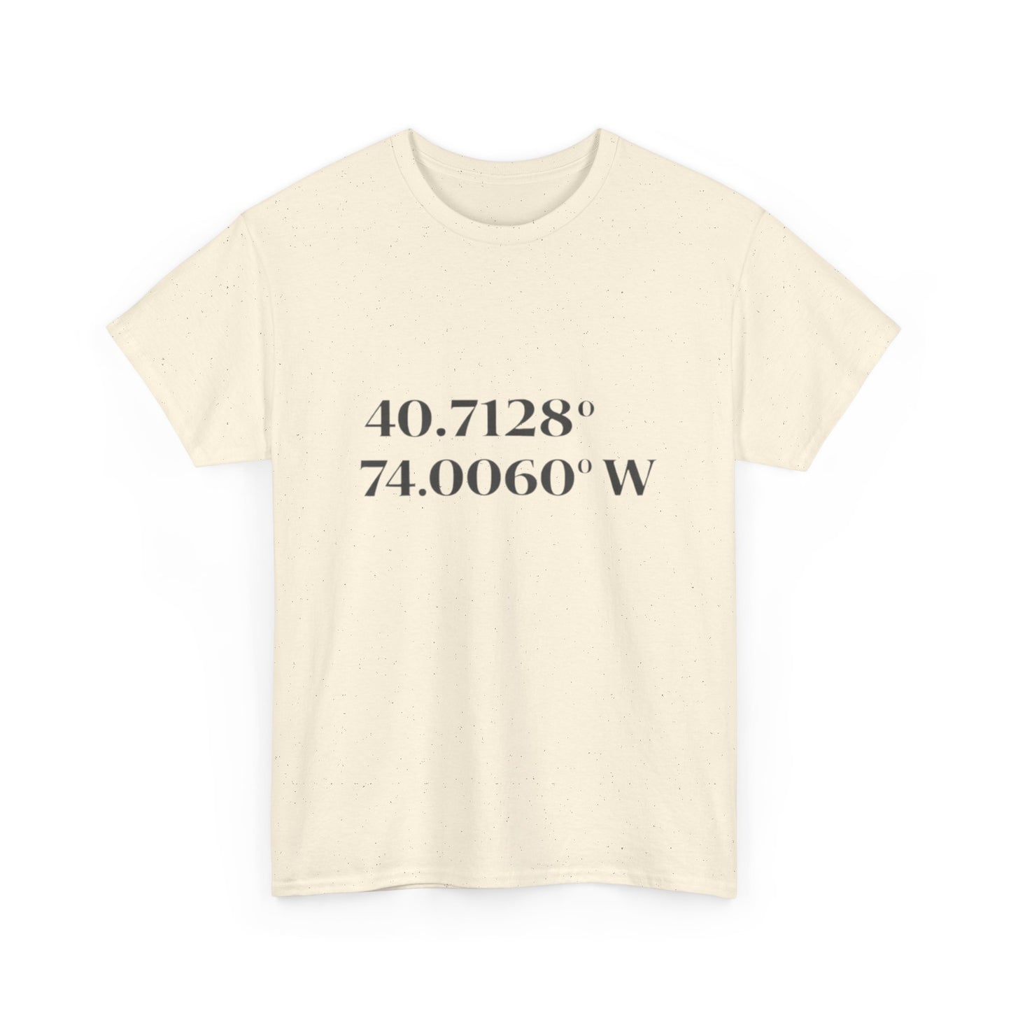 Coordinates Tee — 40.7128 N 74.0060 W Minimalist NYC T-Shirt