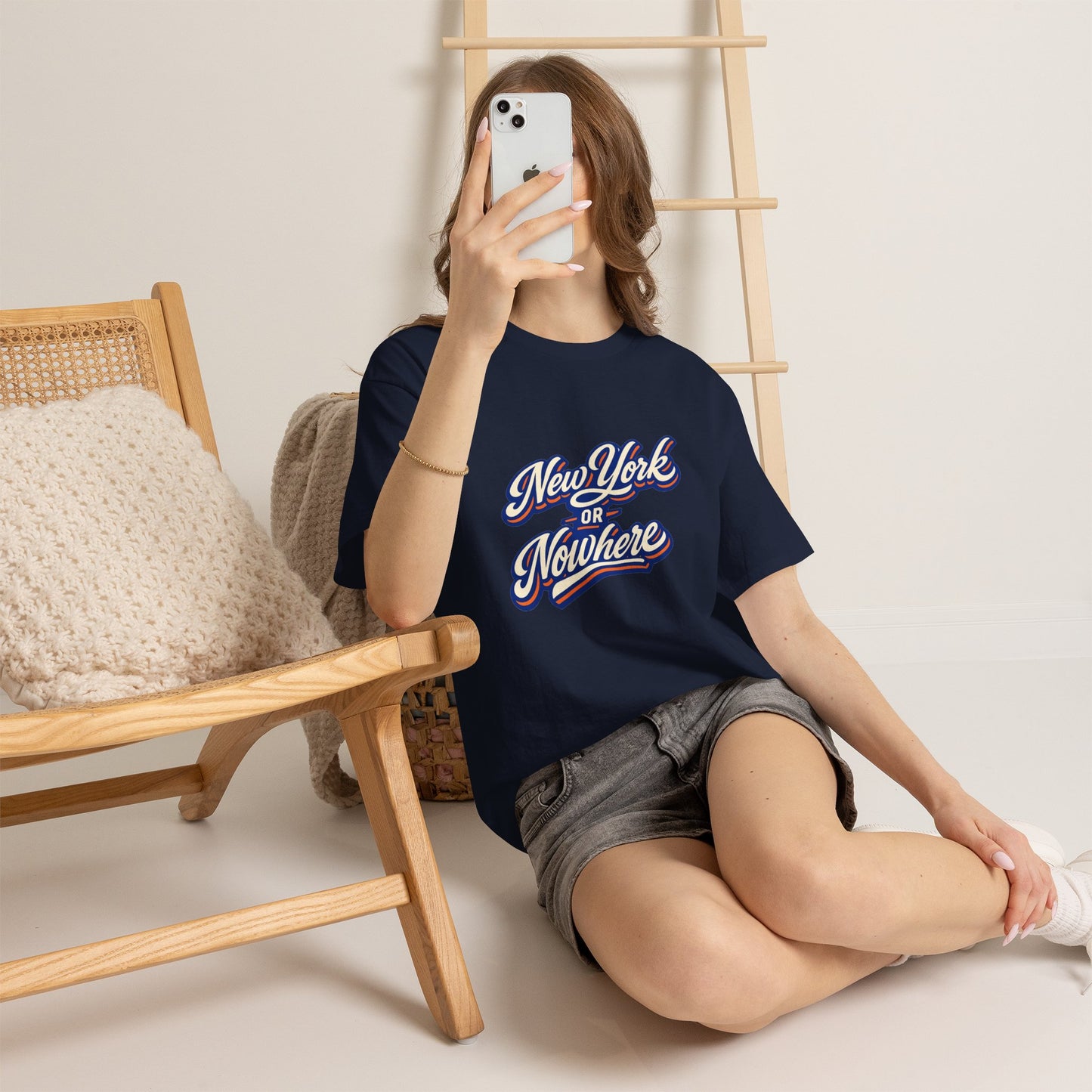 New York or Nowhere T-Shirt | Vintage Script NYC Tee
