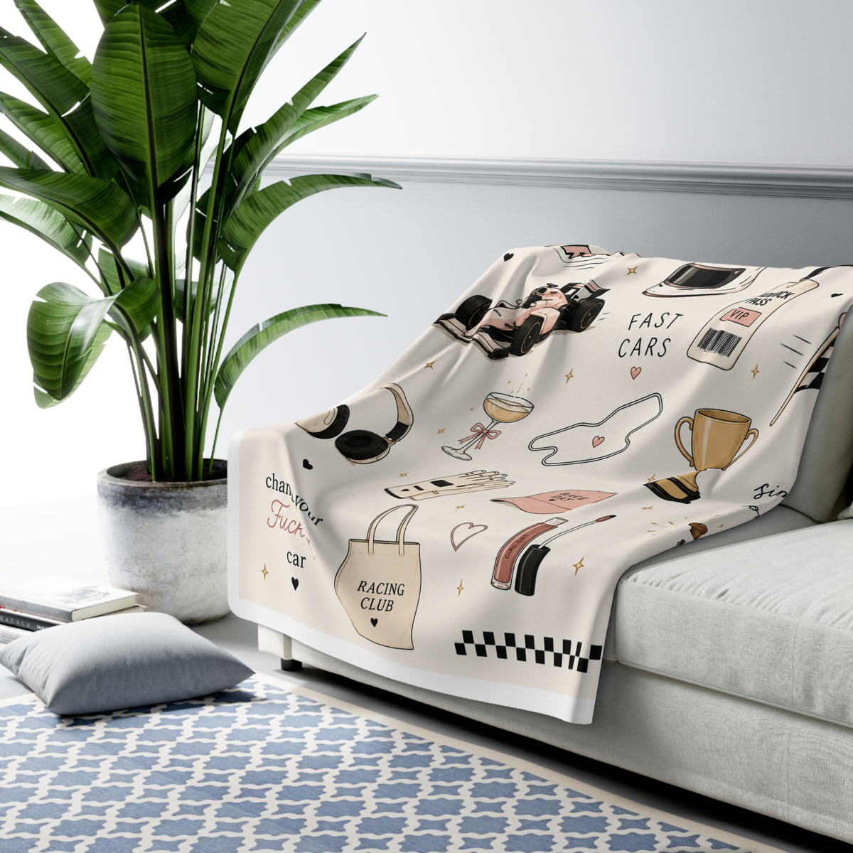 Racing Icons Sherpa Fleece Blanket — Formula Inspired