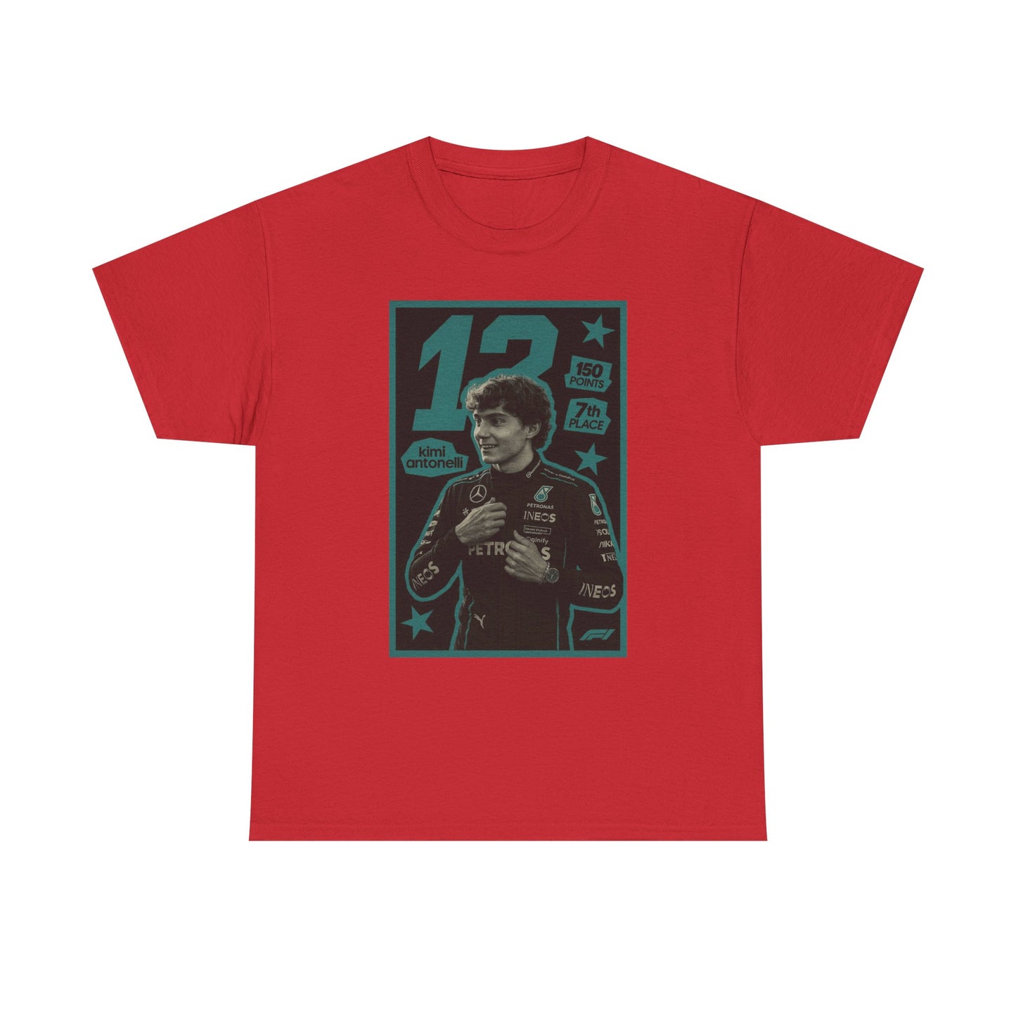 Kimi Antonelli Racing Driver Poster Tee | Motorsport Graphic Shirt