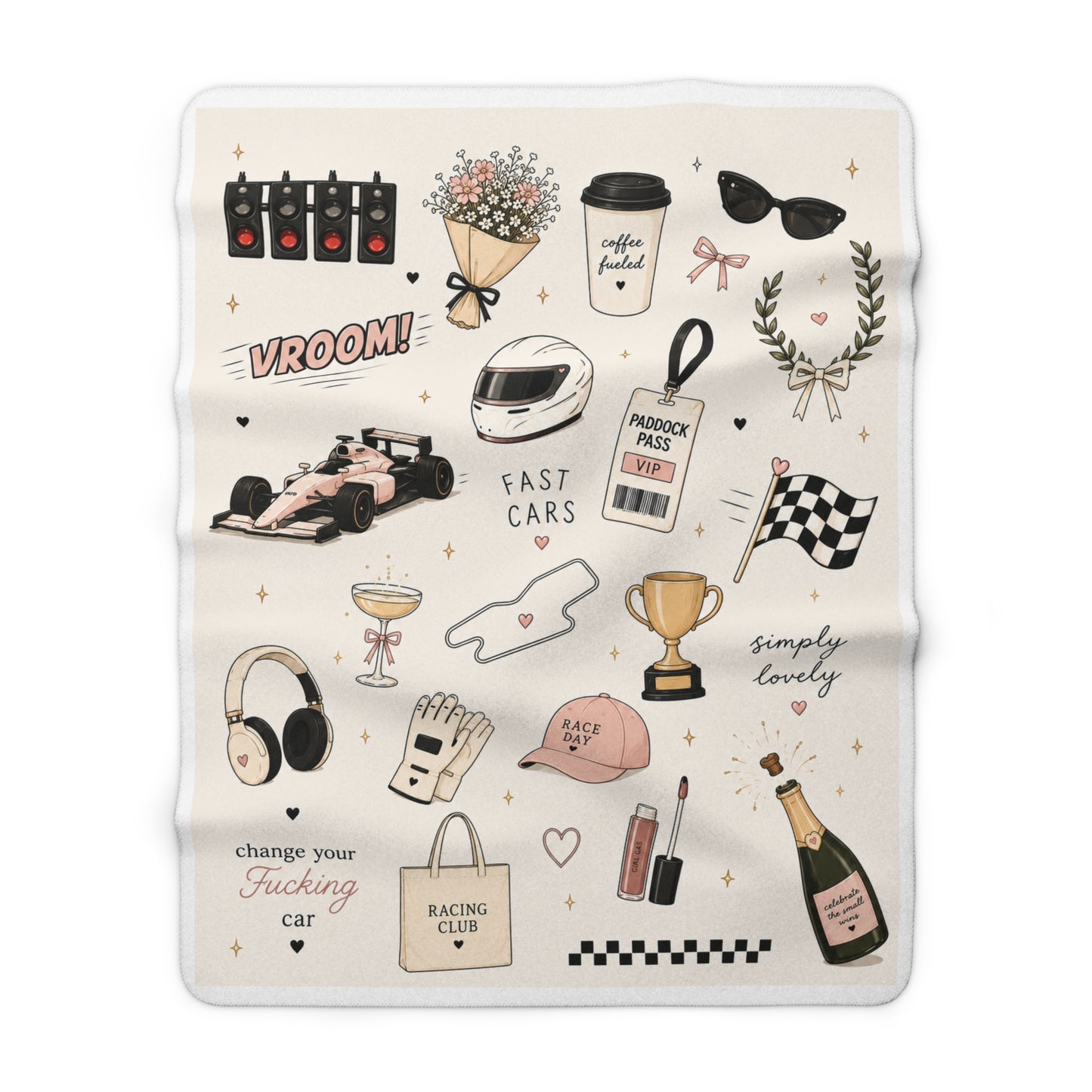 Racing Icons Sherpa Fleece Blanket — Formula Inspired