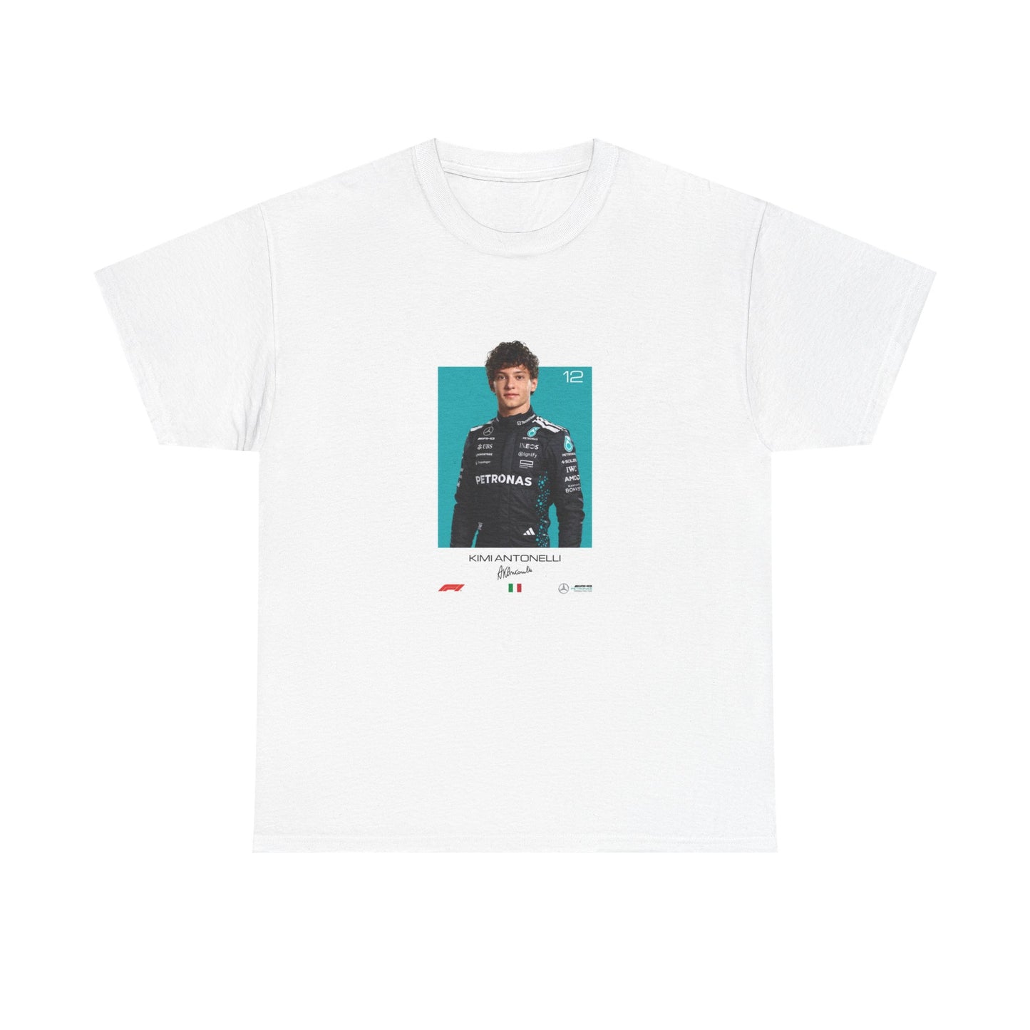 Kimi Antonelli Tee | Motorsport Helmet Graphic, Racing Suit