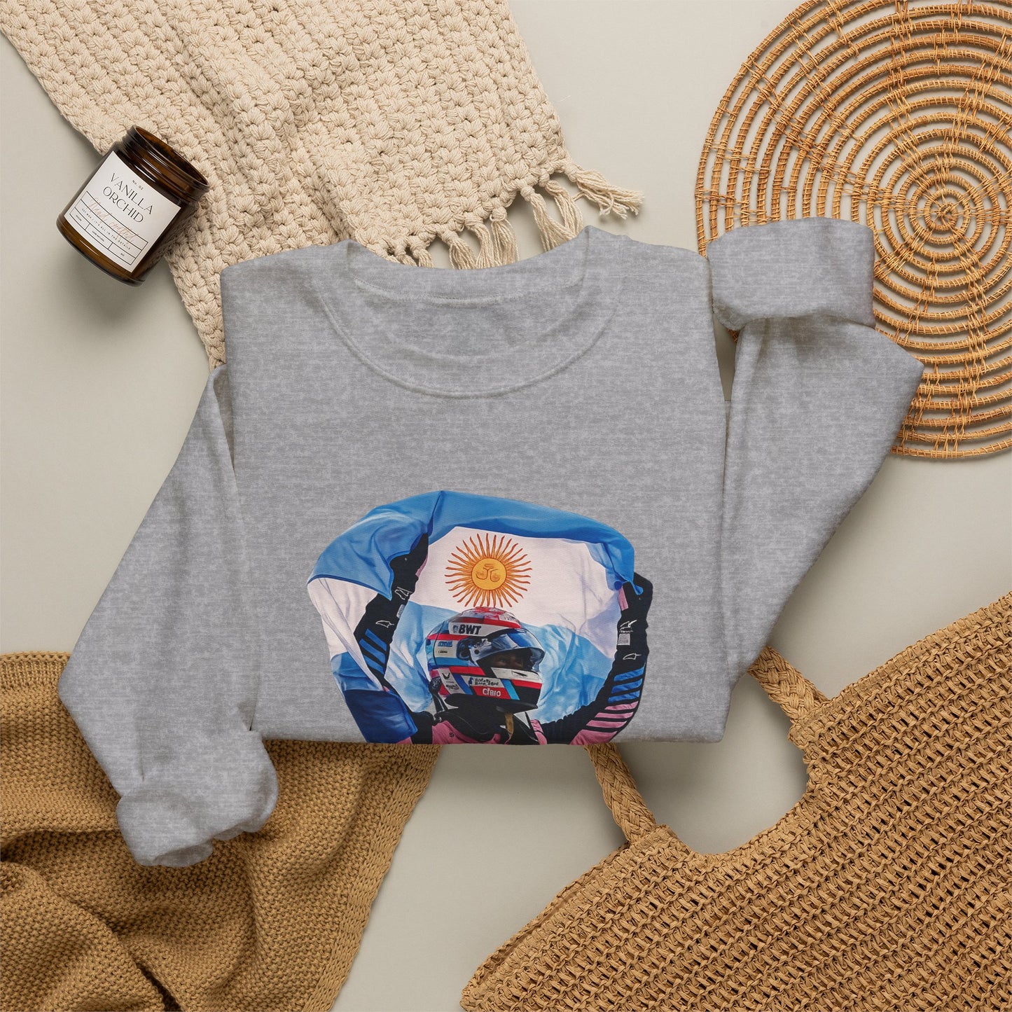 Franco Colapinto With Argentinian Flag Crewneck Sweatshirt