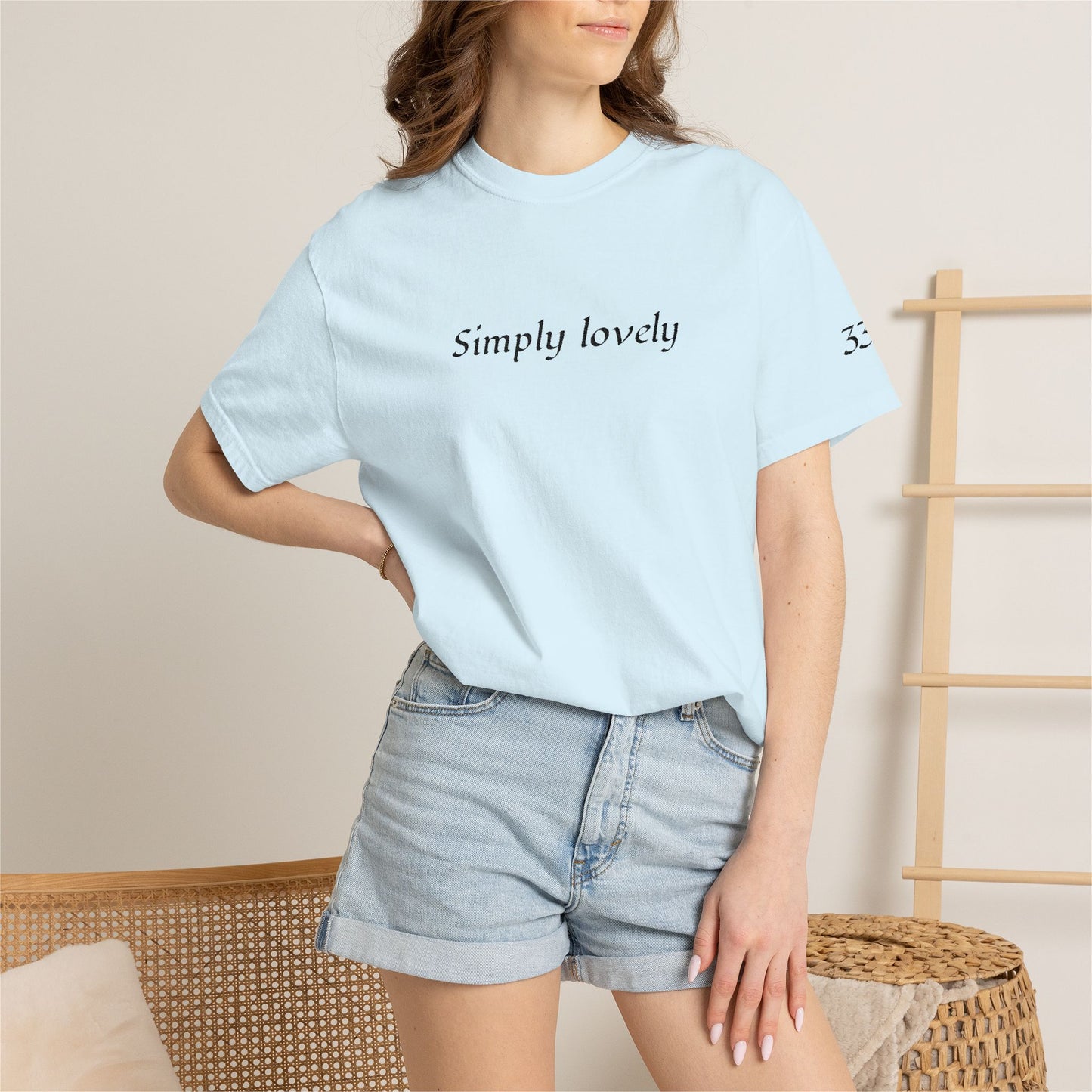 Simply Lovely Emroidered T-Shirt with 333 Angel Number