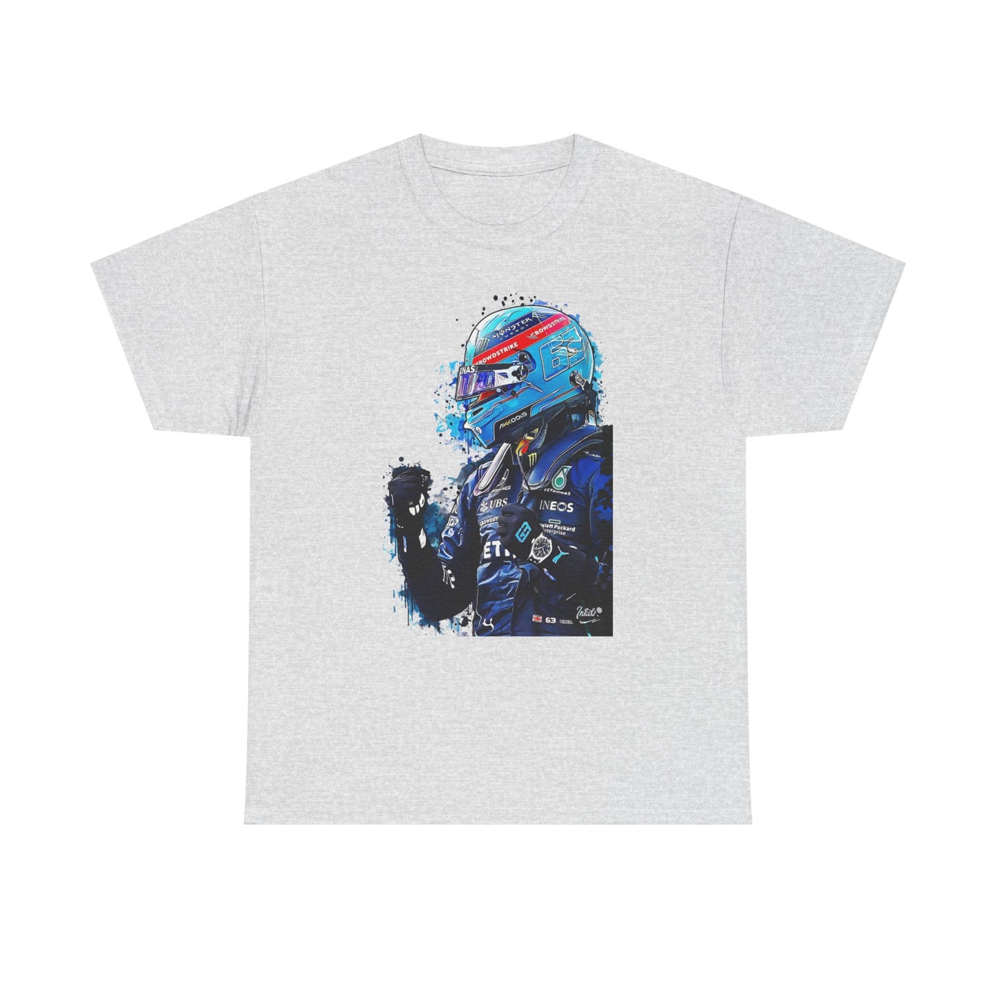 George Russell Race Helmet Driver illustration T-Shirt