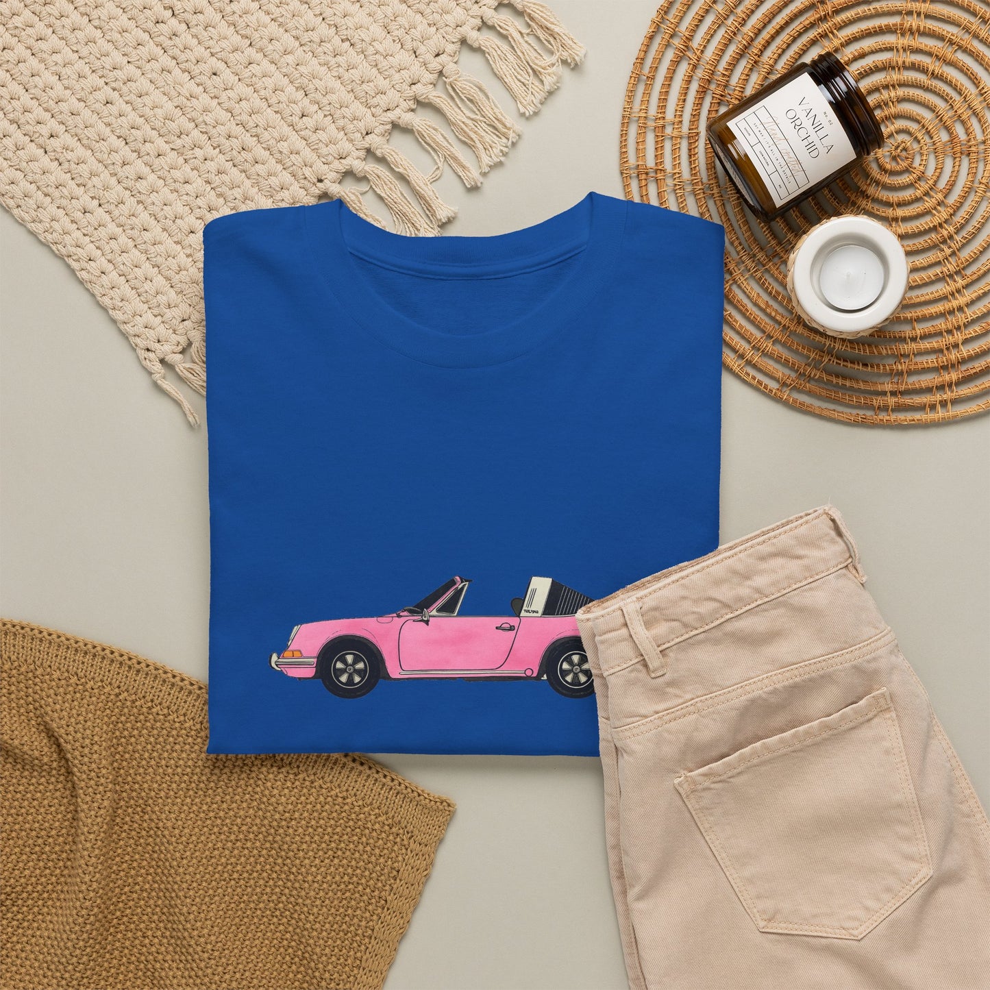 Classic Pink Convertible Car Tee