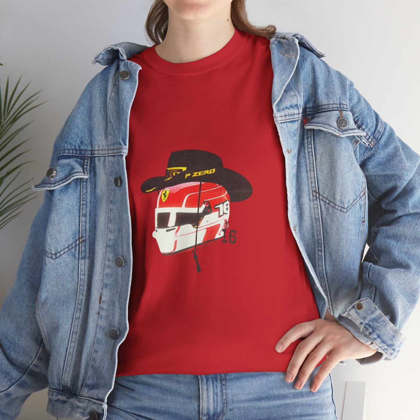 Cowboy Hat Leclerc Inspired Helmet T-Shirt