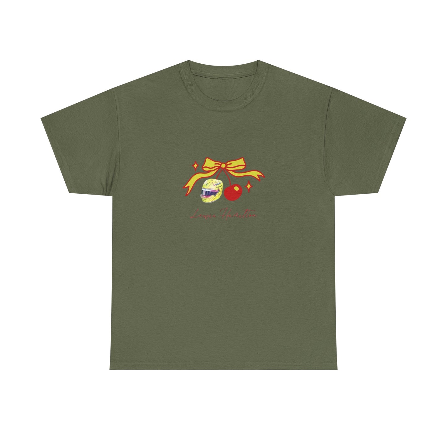 Lewis Hamilton Ribbon Ornament Tee | Cute Glass Baubles Illustration