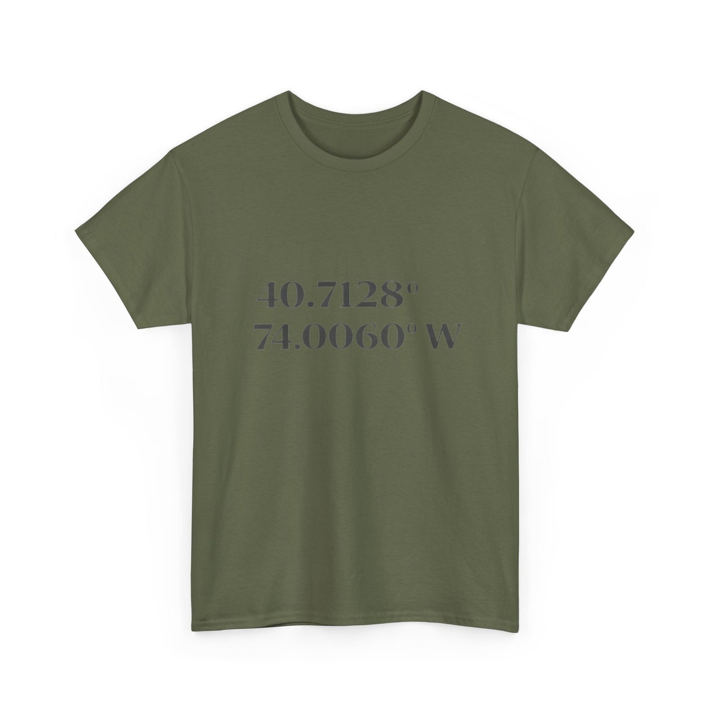 Coordinates Tee — 40.7128 N 74.0060 W Minimalist NYC T-Shirt