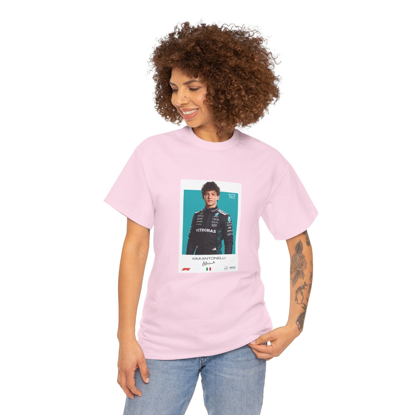 Kimi Antonelli Tee | Motorsport Helmet Graphic, Racing Suit