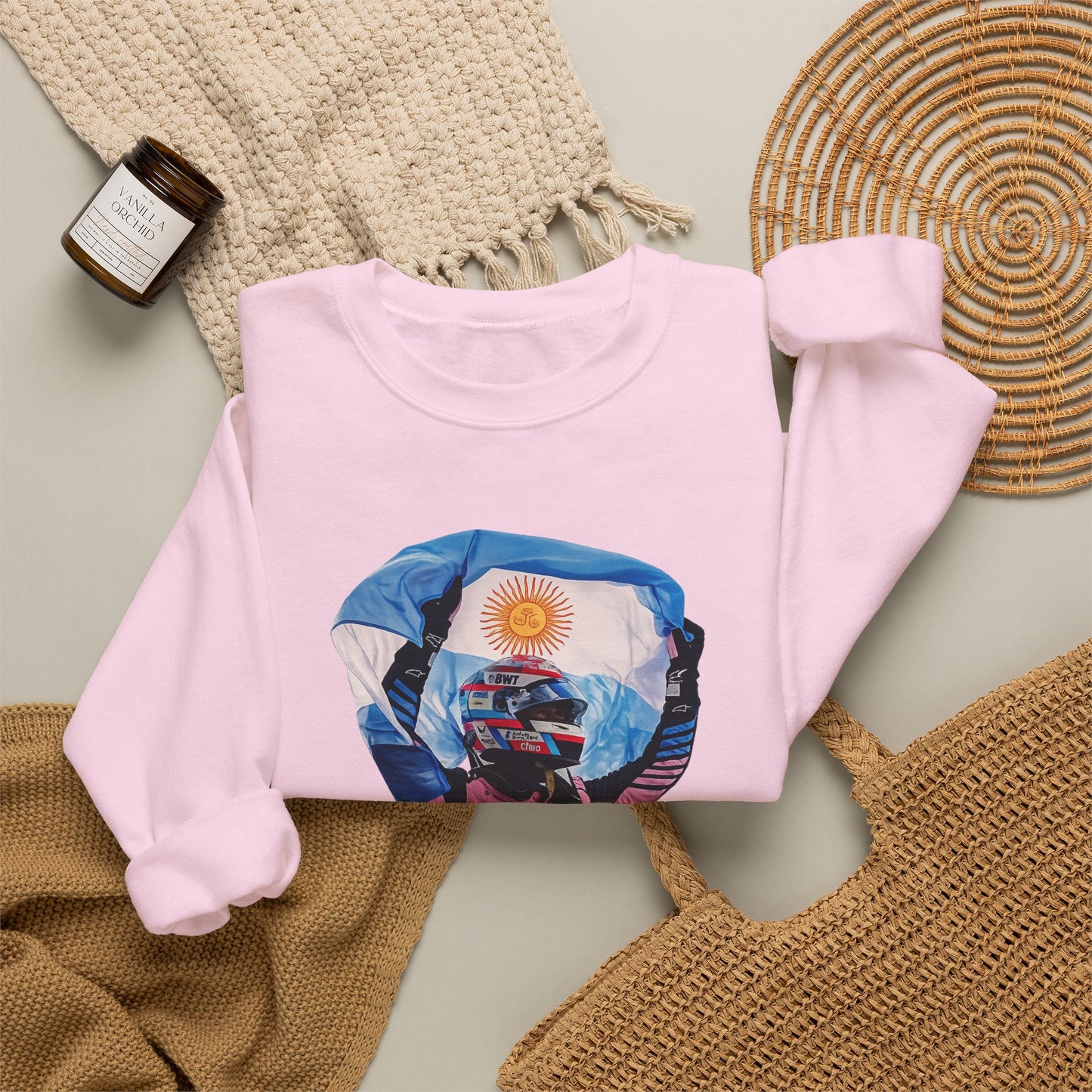 Franco Colapinto With Argentinian Flag Crewneck Sweatshirt