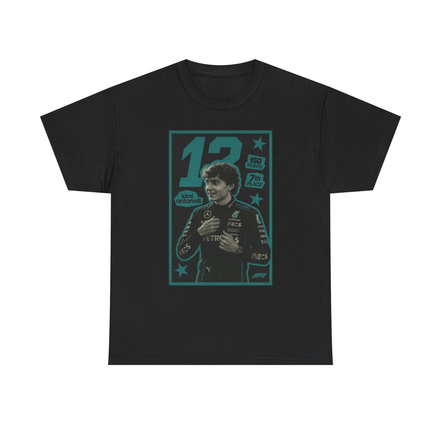 Kimi Antonelli Racing Driver Poster Tee | Motorsport Graphic Shirt
