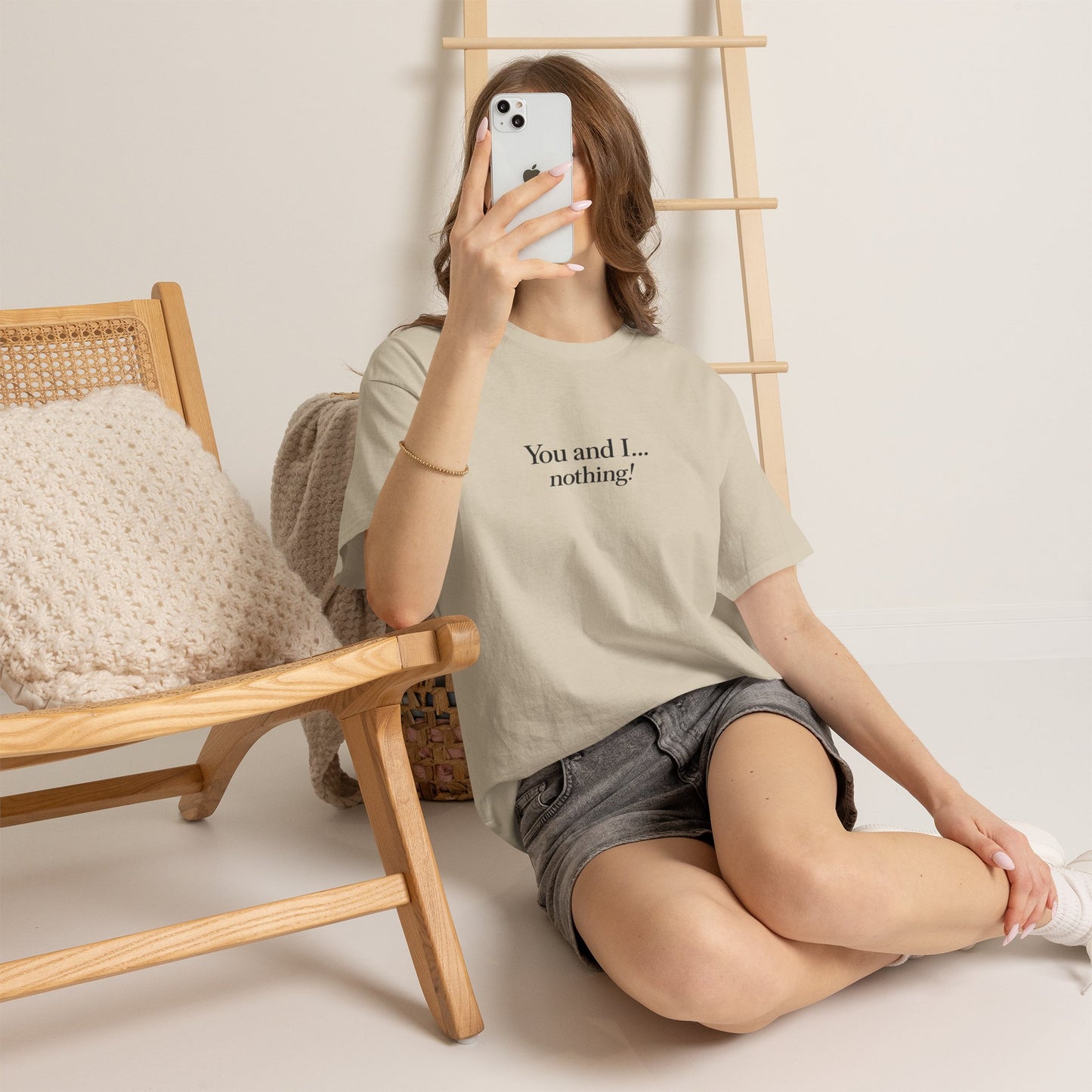 "You and I... nothing!" Minimalist Quote Tee