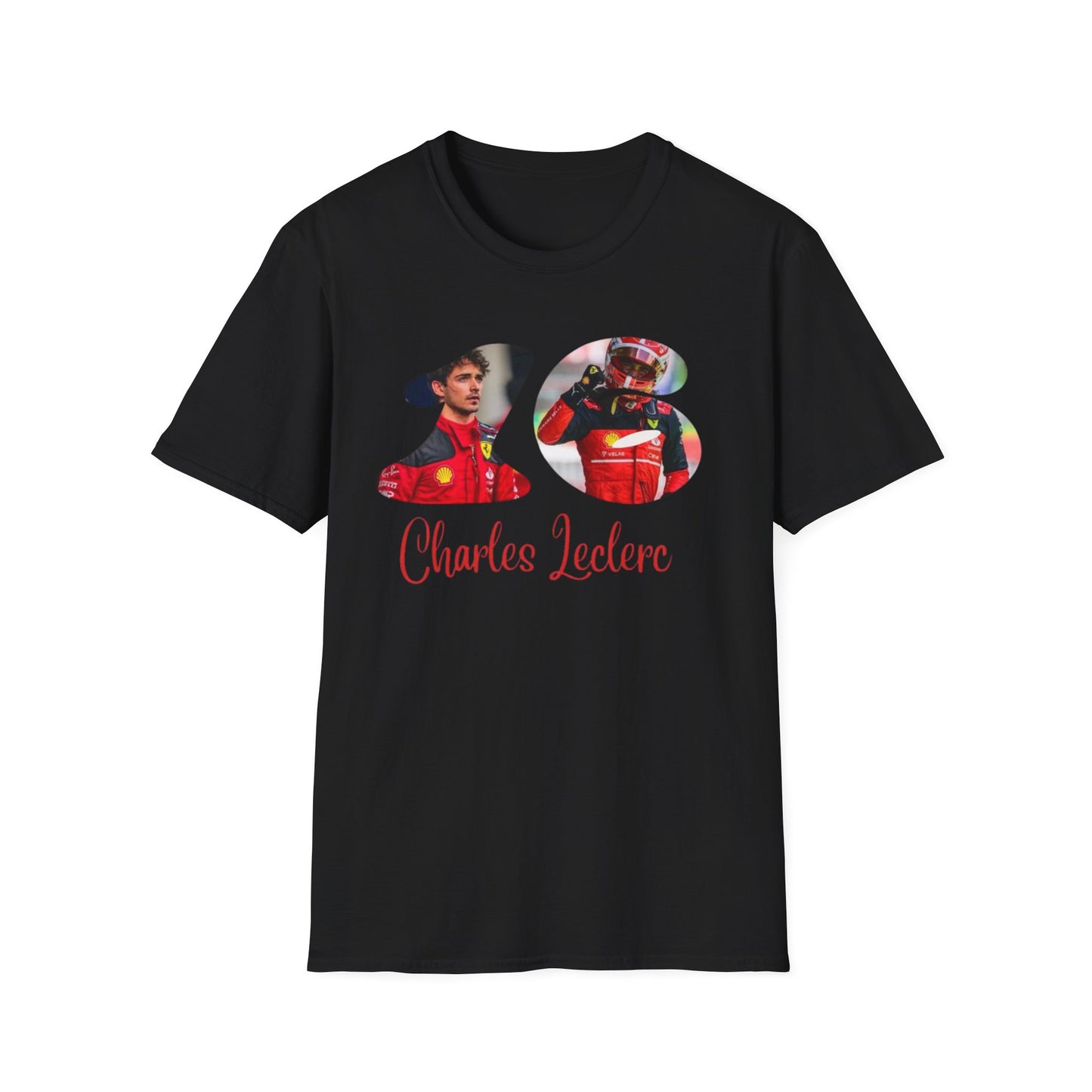 Charles Leclerc Photo Collage T-Shirt | F1 Racing Driver Tee