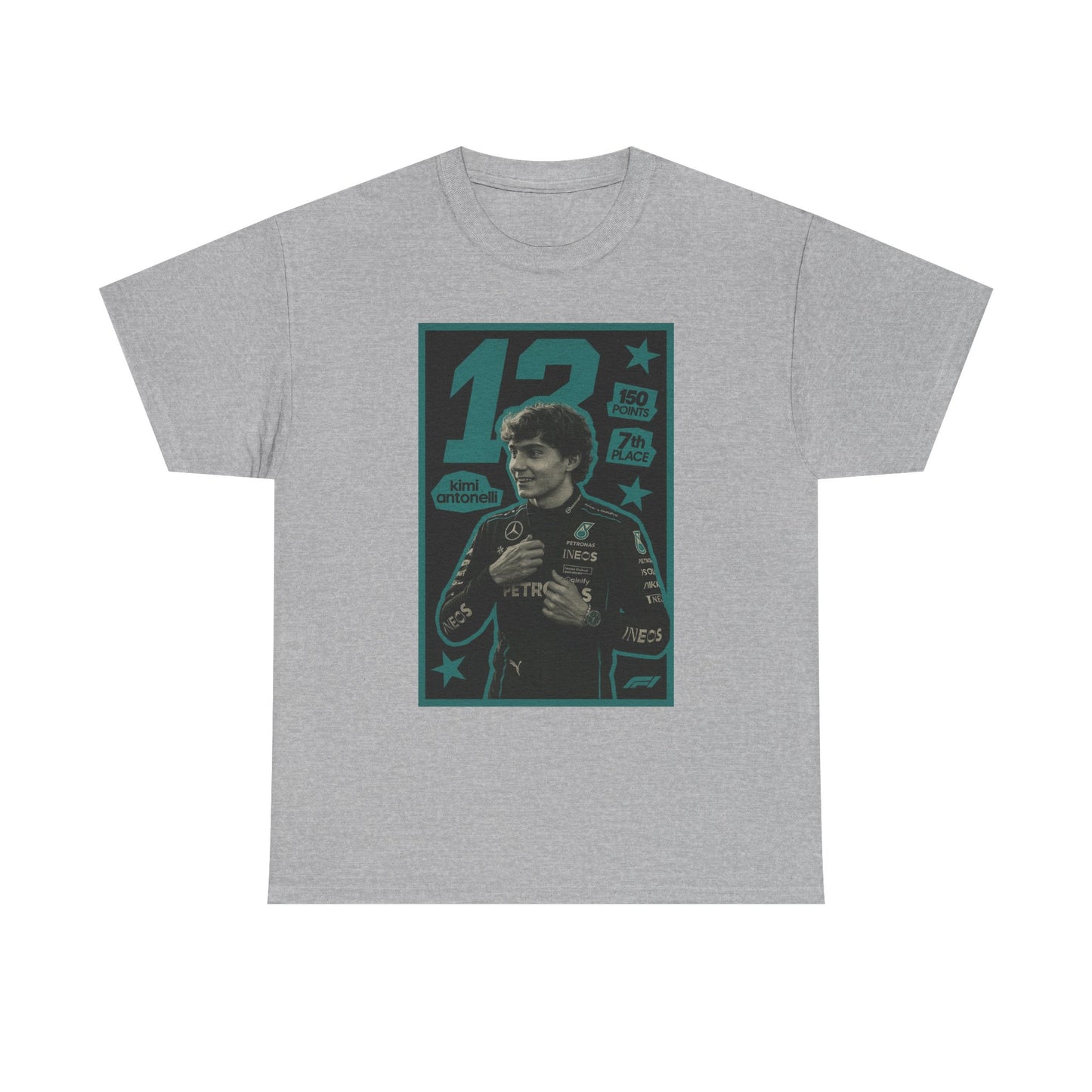 Kimi Antonelli Racing Driver Poster Tee | Motorsport Graphic Shirt