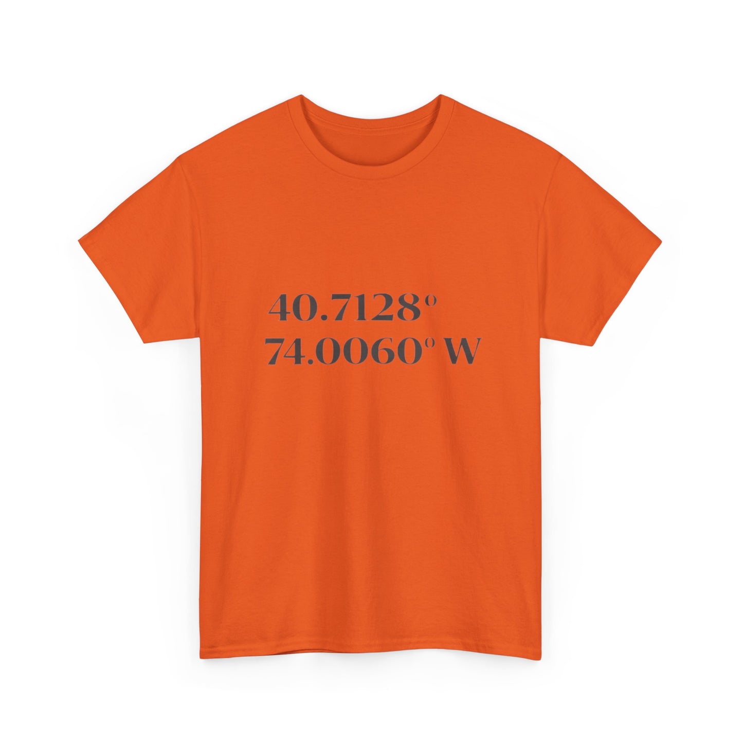 Coordinates Tee — 40.7128 N 74.0060 W Minimalist NYC T-Shirt