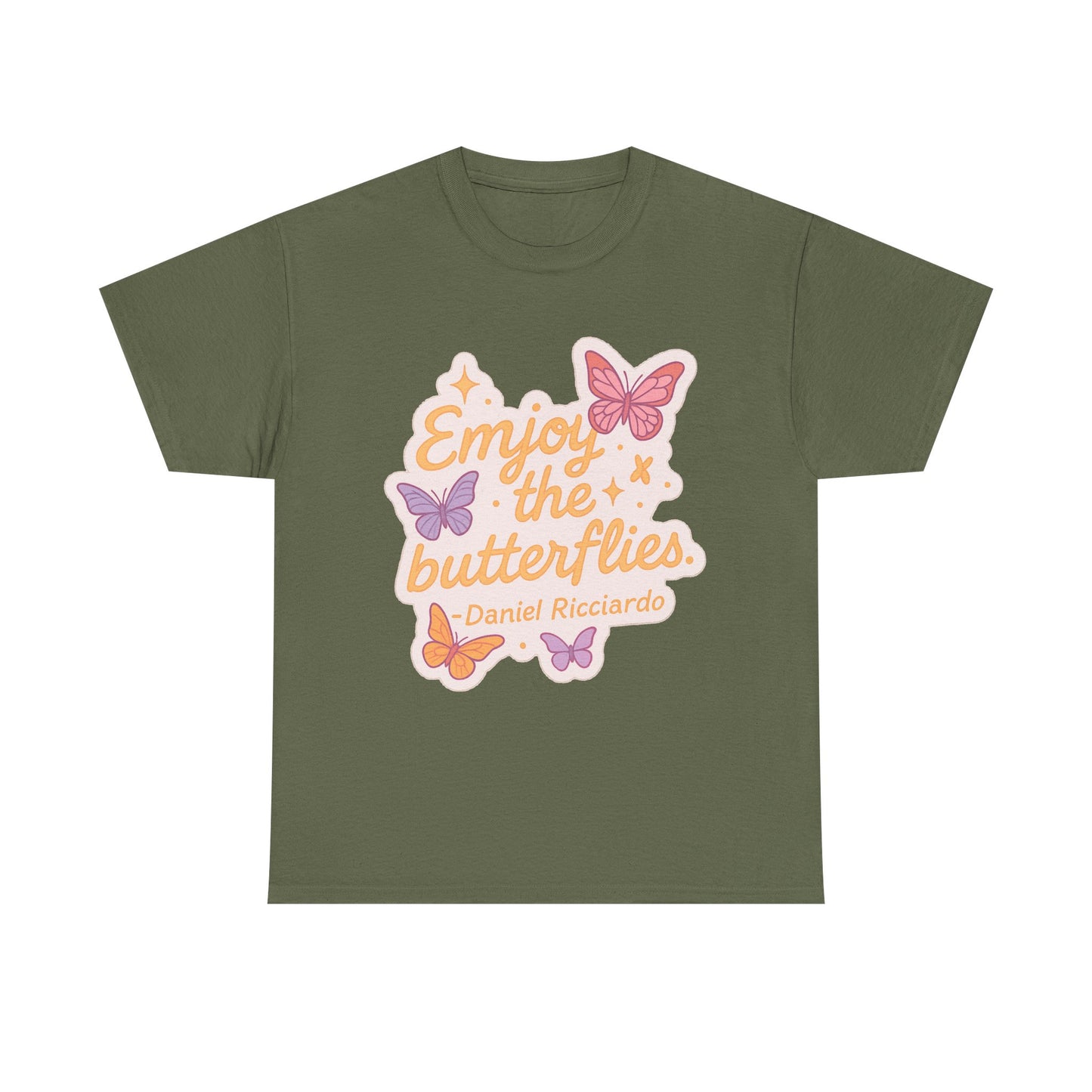 Enjoy the Butterflies T-Shirt | pastel butterflies, Daniel Ricciardo quote
