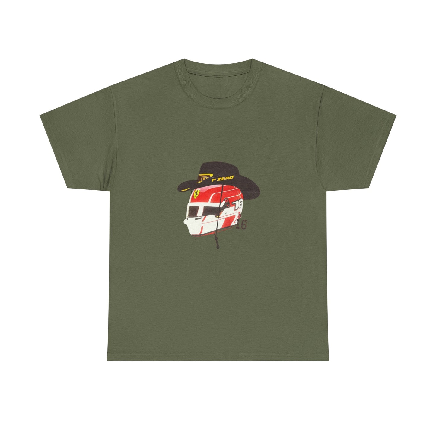 Cowboy Hat Leclerc Inspired Helmet T-Shirt