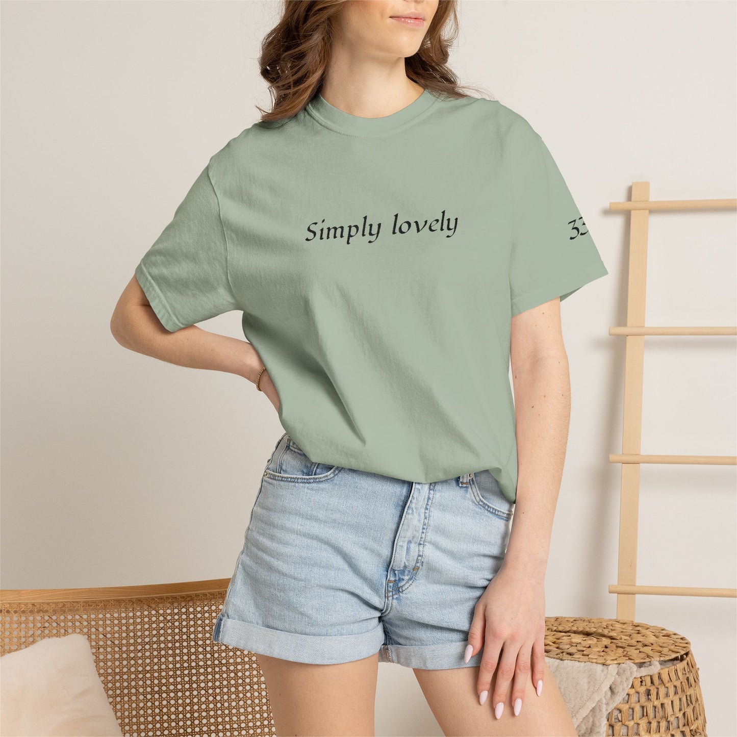 Simply Lovely Emroidered T-Shirt with 333 Angel Number